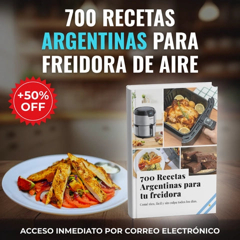 700 Recetas Argentinas para freidora de aire + 4 BONOS 🎁